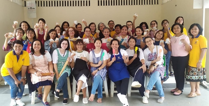 Para fasilitator dan peserta Cooking Class Wanita Katolik RI Cabang Santa Bernadet PAKAI